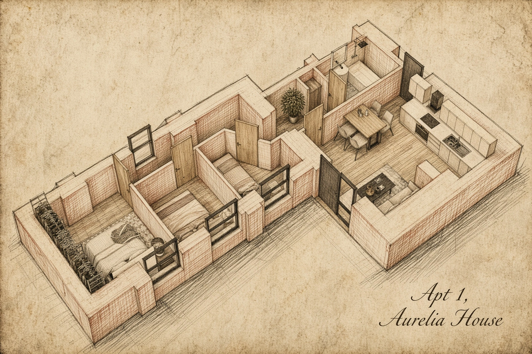 Apartment 1 floor plan