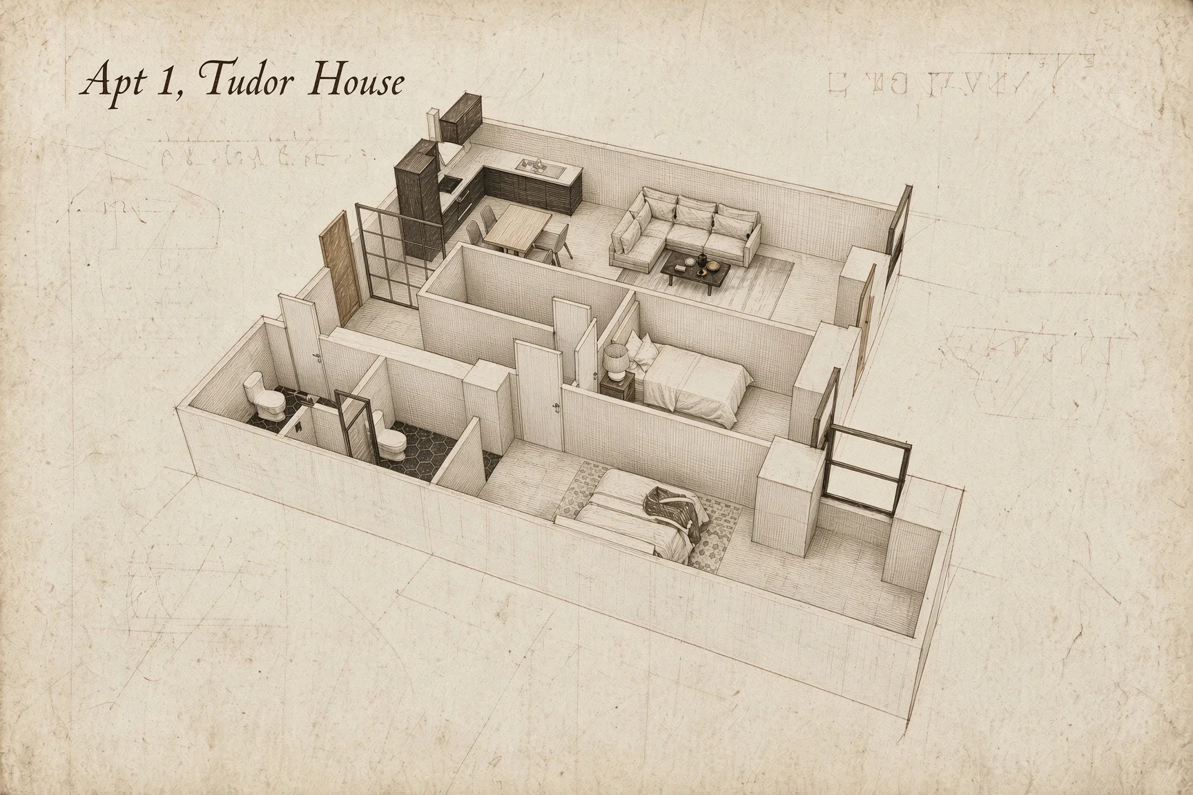 Apartment 1 floor plan